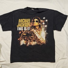 Michael Jackson This Is It T Shirt Unisex Large Black Delta Magnum Weight 2008