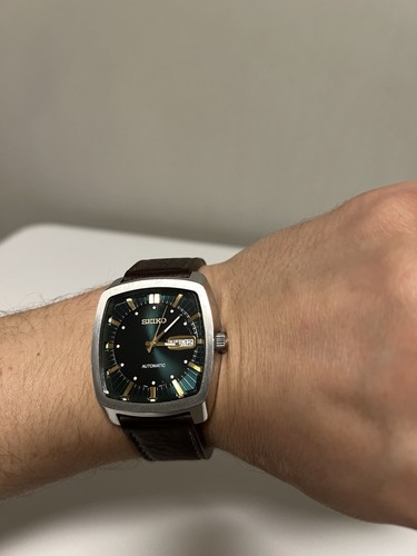 Reloj automático para hombre Seiko Recraft Series SNKP27 esfera verde 7S26-04V0 - Imagen 10 de 17