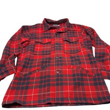 Pendleton Mens Medium Mackinaw Cruiser Wool Field Chore Jacket Buffalo Plaid VTG