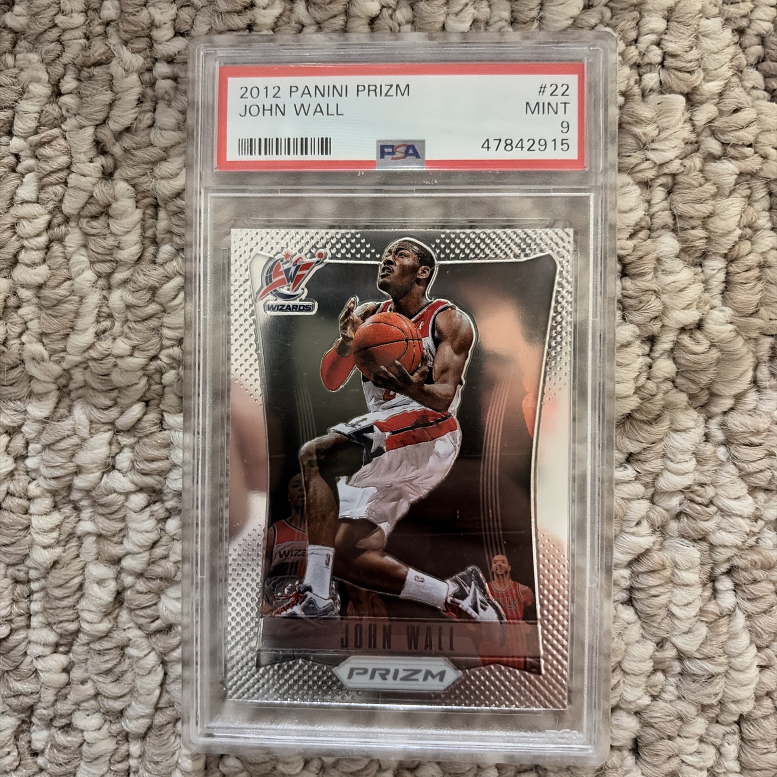 2012-13 Panini Prizm John Wall #22 Wizards PSA 9