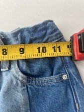 Old Navy Girls Size 7 High Rise Baggy Wide Leg Two Tone Jeans Adjustable BOHO