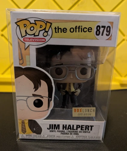 Funko Pop - 879 Jim Halpert Box Lunch The Office - New w/ Soft Protector Case
