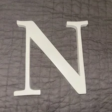 Pottery Barn Kids Uppercase Letter Initial S Ivory White Hanging