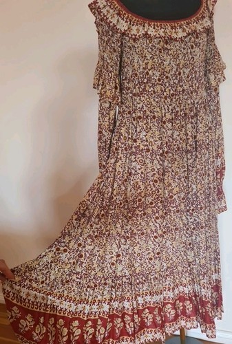 Mahli The Label Inner Bloom Brown Shirred Bust Maxi Dress XL/XXL👇check Measure - Picture 15 of 20