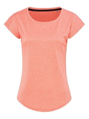 STEDMAN T-Shirt RECYCLED SPORTS-T MOVE WOMEN da Donna Kurzarm CORAL HEATHER