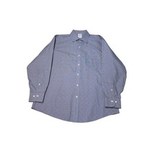 Brooks Brothers 1818 Regent Blue Glen Plaid Non-Iron Cotton Dress Mens 16-2/3