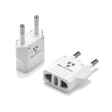 United States to Portugal Travel Power Adapter Connect North 2-Pack, White