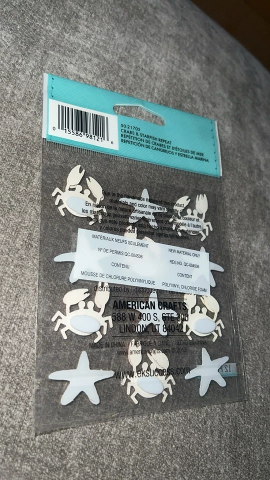JOLEE'S CABOCHON DIMENSIONAL STICKERS - CRABS AND STARFISH REPEAT - Image 2 of 2