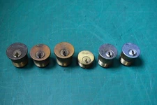 lot of 6 Locks cylinders Schlage Russwin Mortise Core Locksport practice "F"