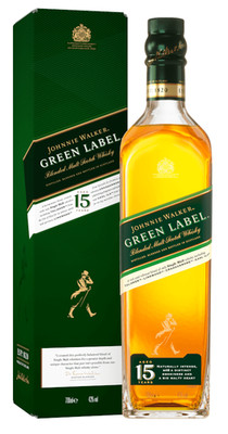 (64,43 /l) Johnnie Walker Green Label Blended Scotch Whisky 43% 0,7l Flasche