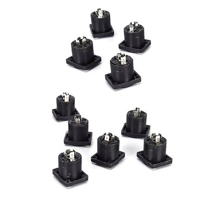 10x Speakon 4-Pin Female Jack Compatible Audio Cable Panel Socket Connector