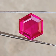 AAA Natural Ceylon Pink Sapphire Loose Hexagon Cut Gemstone 19x19 MM m992