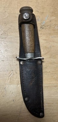K. J. Eriksson Mora Sweden Vintage Hunting Knife w/ Orig Leather Sheath