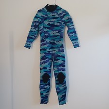 Xcel Hawaii Wetsuit Mens Medium Blue Camo Full Body Surfing Diving Snorkeling