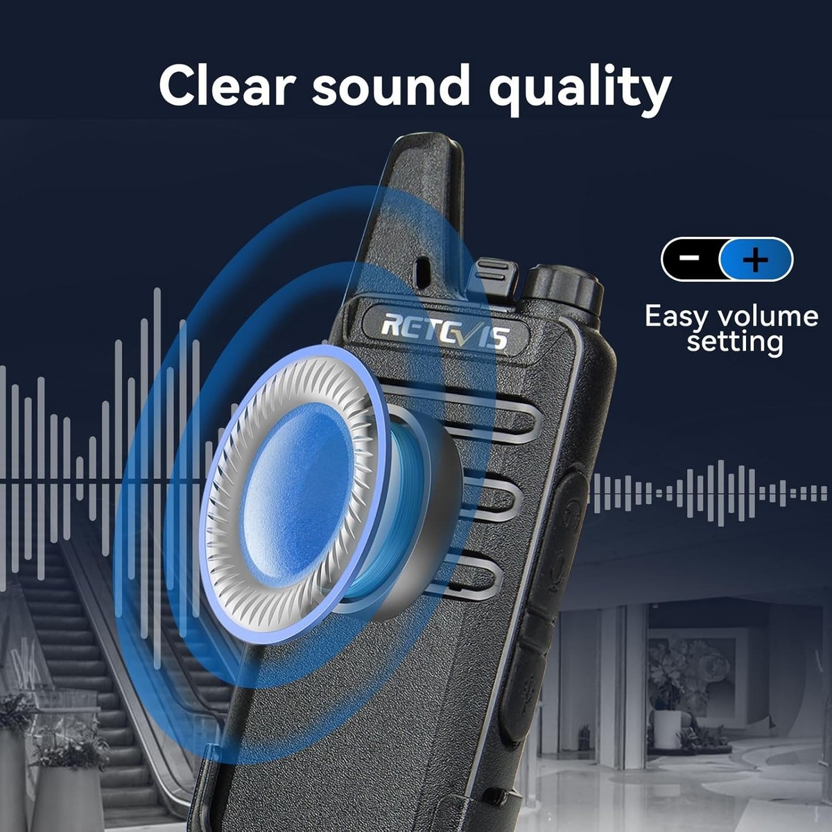 Retevis RT22 Walkie Talkies 2W Rechargeable VOX TOT Two Way Radio