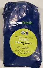 Organic Fair Trade Peru Whole Bean Coffee, Medium Roast, 12 Oz 02/24/26 13.33 per pound