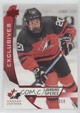 2019 Upper Deck Team Canada Juniors Exclusives 95/250 Jordan Spence #81 dd1