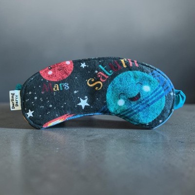 Saturn Mars Outer Space Planets Theme Sleep Mask for Kids