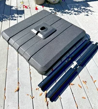 Cantilever Cross X Stand and Fillable Base for Hampton Bay 11ft Umbrella