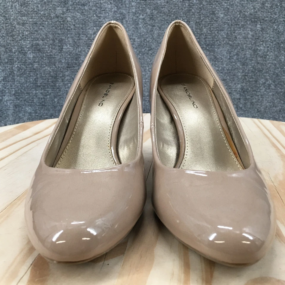 Salto Bandolino Feminino 8 M Cortês Sapato Gatinho Couro Patente Marrom - Imagem 4 de 4