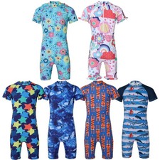 Boys Tiger Print Swimsuit Toddler One Piece Summer Beach Playsuit