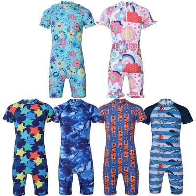 Jungen Tiger Print Badeanzug Kleinkind Einteiler Sommer Strand Playsuit