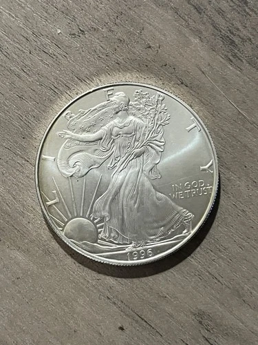 1996 AMERICAN SILVER EAGLE 1 OZ .999 FINE SILVER