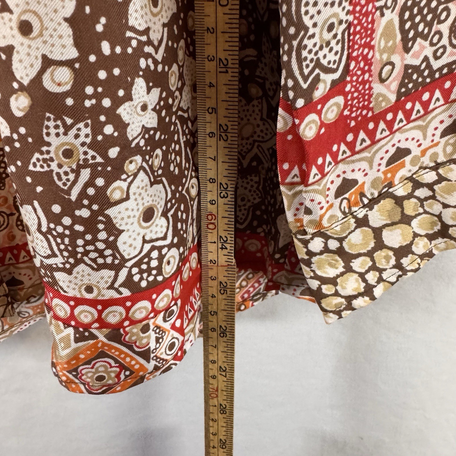 J McLaughlin Darcey Silk Blend Patchwork Button U… - image 7