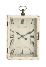 Wooden Decorative Wall Clock - Pocket Watch Style for Home with Hinged Door, ...