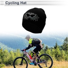 Cycling Hat Warm Comfortable and Breathable Point Drill Black 22x20cm