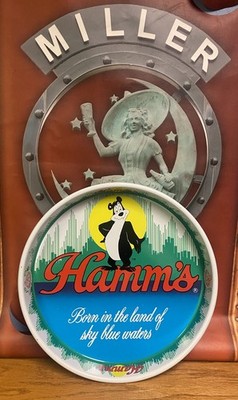 Hamms Beer Tray Dancing Bear Land of Sky Blue Waters Old Vintage