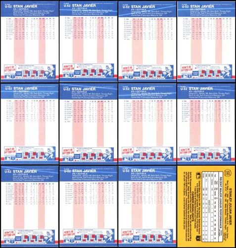 1987 Stan Javier (12) Card Lot - LAST CHANCE – DON’T MISS OUT! - Picture 2 of 2