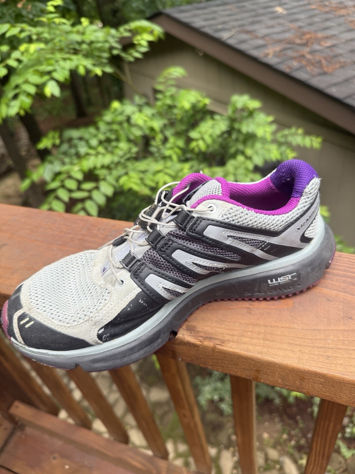 Scarpe Salomon XR Mission donna taglia 9 trail running grigio rete comode passeggio