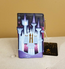 Loungefly Disney Princess Cinderella Castle Series Flap Purple Wallet NEW