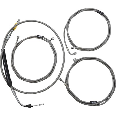 LA Choppers Stainless Standard Cable Kit for 15''-17'' Handlebars (LA-8058KT-16)