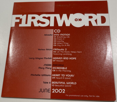 PROMO Salvador on Pre-Release  FirstWord June 2002  - 5 Songs from  Into Motion 