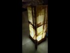 Stone Onyx Table Desk Lamp  With Rich Earthy Colors - 12" Tall