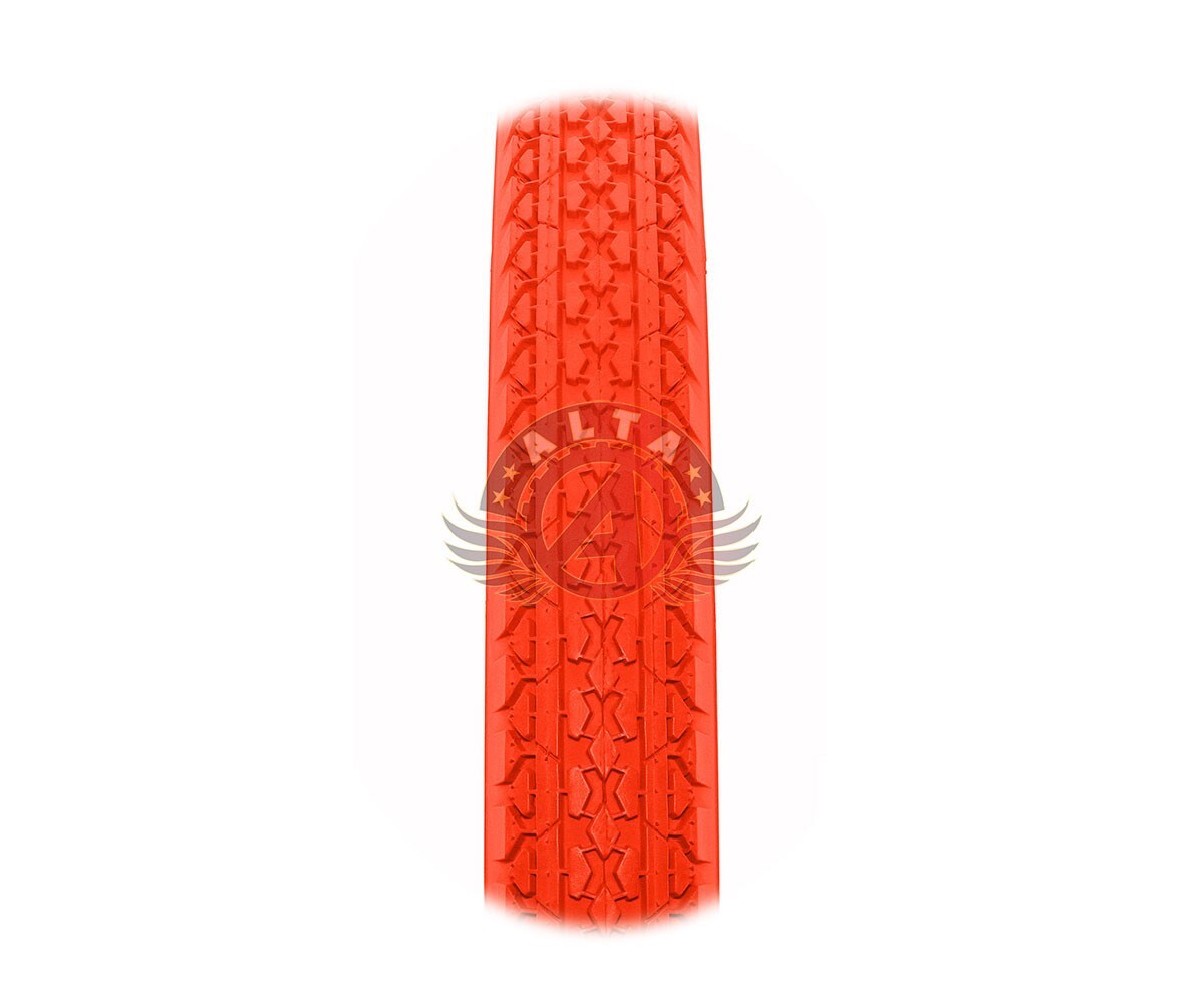 2 ALTA BICYCLE WIRE BEAD CRUISER TIRES 26 x 2.125 RED/WHITE HEAVY DUTY DIAMOND.