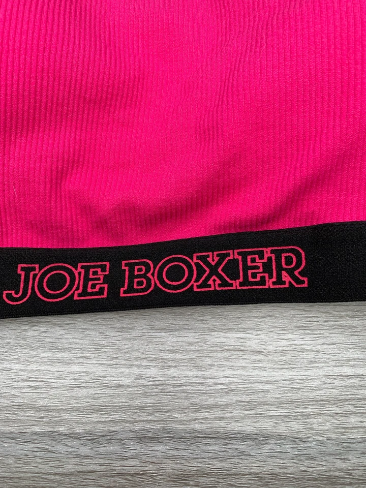 Joe Boxer 2 pack Seamless Comfort Bra Set Plus Size 2X Pink Black Contrast Trim - Image 4 of 4