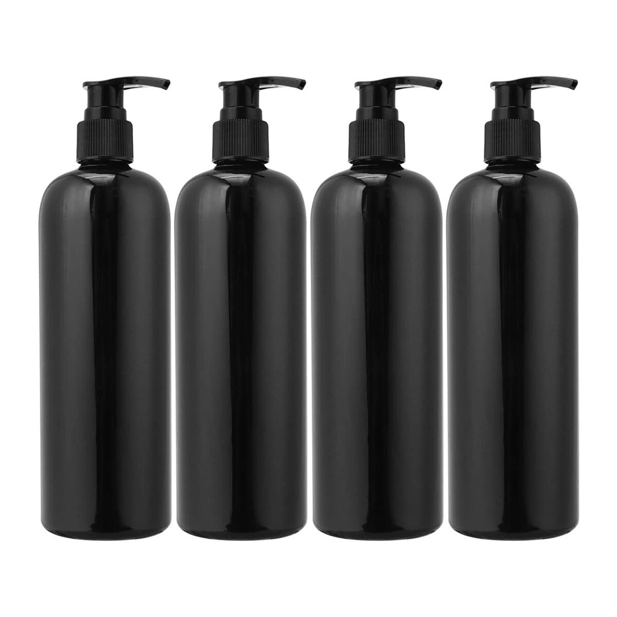 4x Vuoto Ambra Plastica 500ml Lozione Pompa Bottiglie Comestico Sapone Gel Vasi