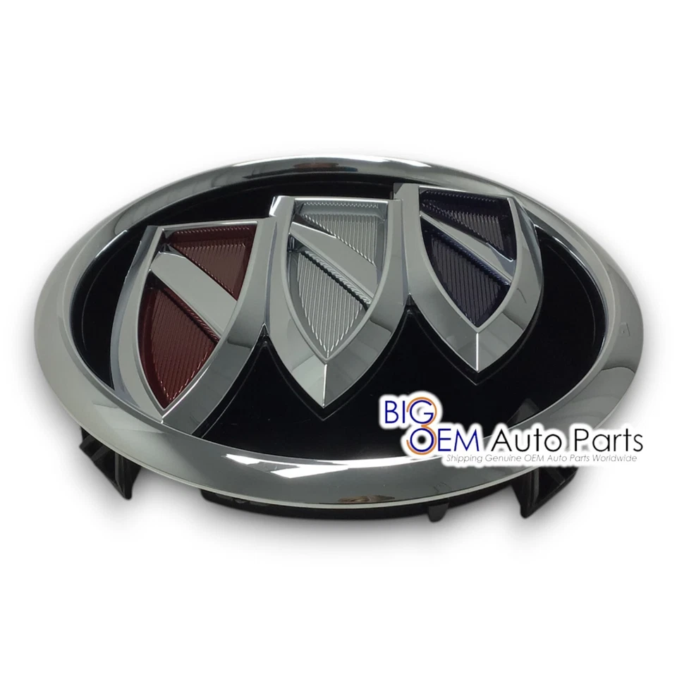 2017 2018 2019 Buick Lacrosse grade frontal emblema tri-escudo novo OEM - Imagem 3 de 4