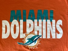 NFL Team Apparel ; Miami Dolphins Small T shirt, Made in Honduras 