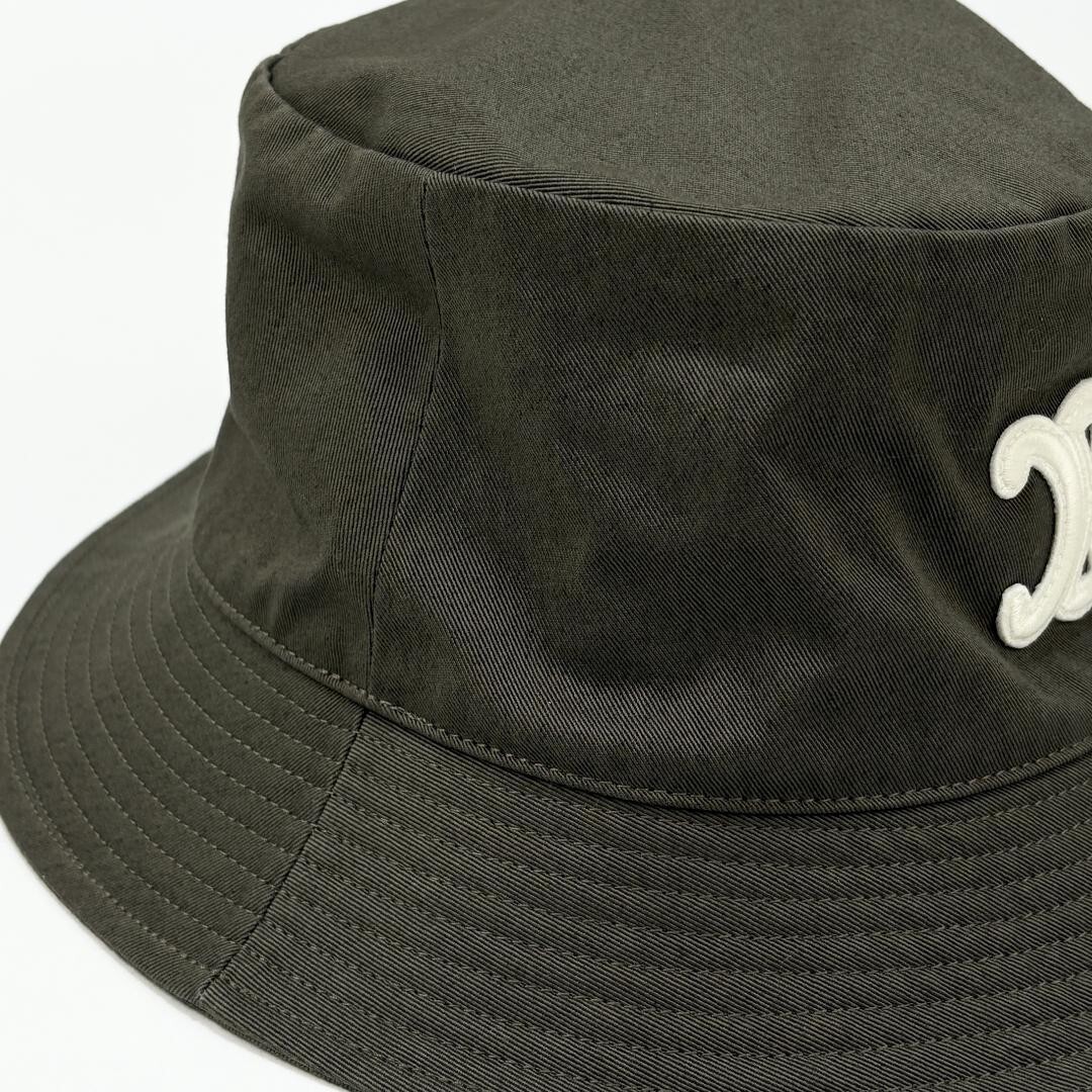 CELINE Triomphe bucket hat in cotton gabardine 2AUE5968P | eBay