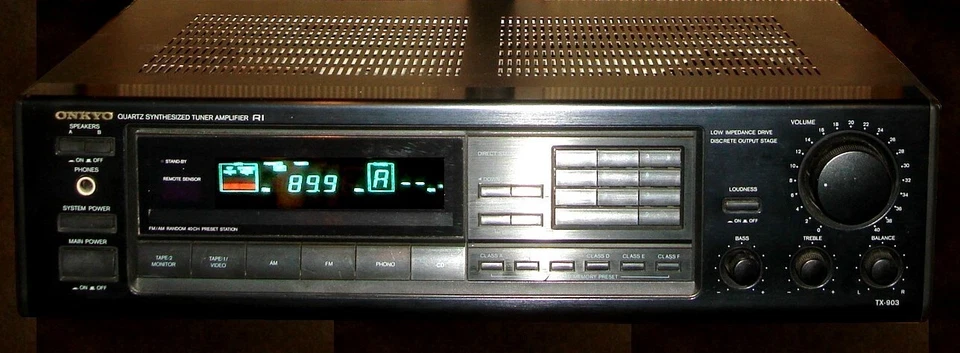 ONKYO TX-903 Tuner Amplifier Quartz Synthesized Working SEE VIDEO CLIP - Image 2 of 4