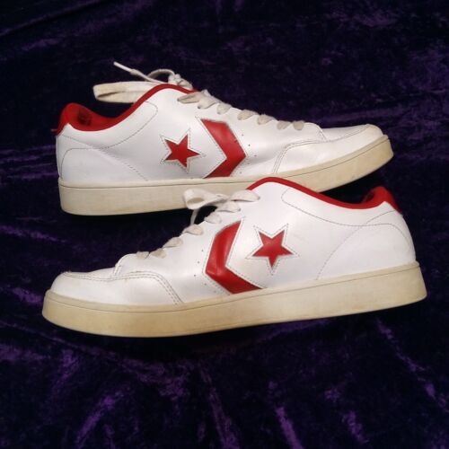 11.5 Red And White Leather Converse All Stars Sho… - image 1