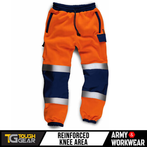 Pantaloni da jogging Hi Viz Combat pantaloni da lavoro pantaloni da jogging spessi in pile con spazzola - Foto 3 di 6
