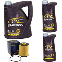 MotoröL Set Mannol Energy 5W-30 API 7 Liter + ÖLfilter FüR Mercedes V-Klasse VW