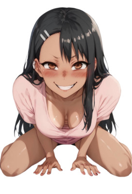 Nagatoro Don't Toy With Me Waifu Weatherproof Anime Sticker 6'' Car Decal