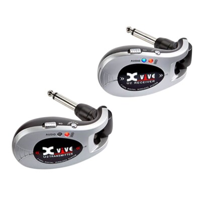 Xvive U2 Complete Guitar Bass Instrument Wireless System Silver