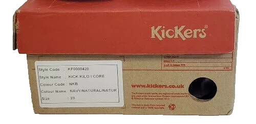 Botas Kickers Kick Kilo I Core couro marinho tamanho 7 UE 23 novas em folha na caixa - Imagem 4 de 4